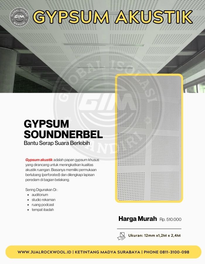 Jual Gypsum Akustik Malang Tebal 9mm Terdekat Murah 1 Gypsum Akustik