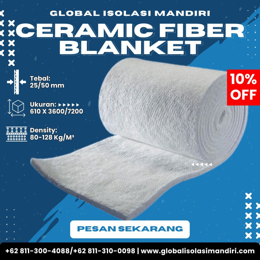 Ceramic Fiber Blanket Roll Original – Isolasi Suhu Tinggi 1260 1 Ceramic Fiber Blanket Roll Original