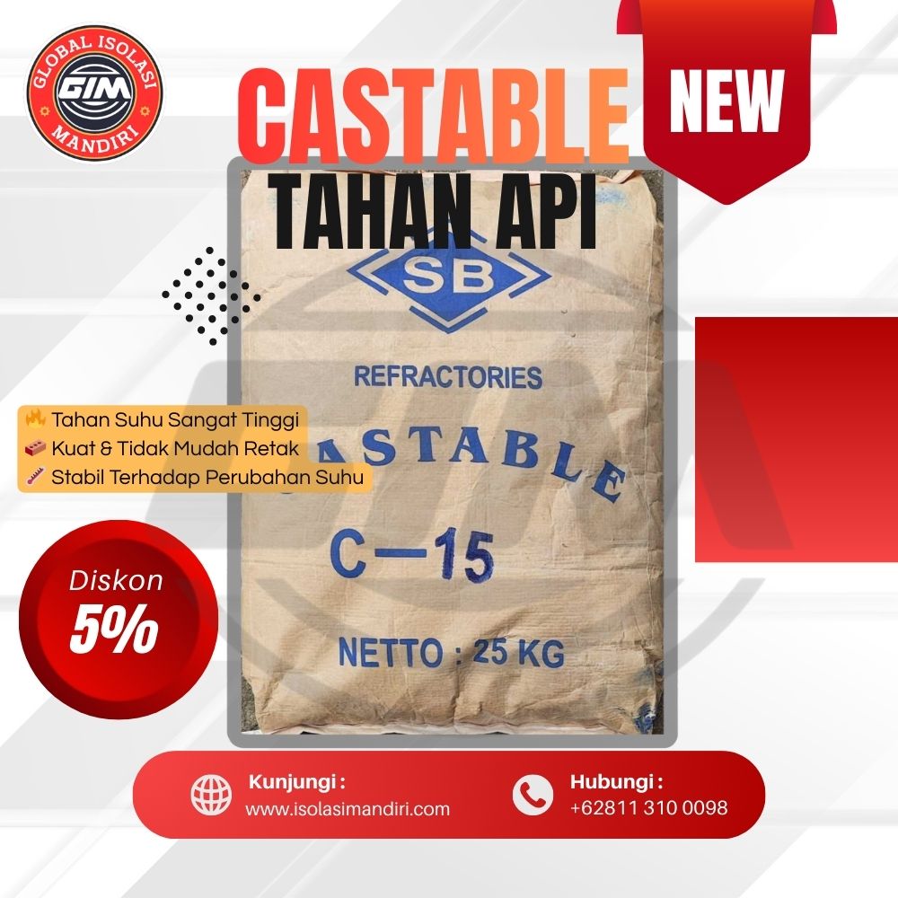 Castable Refractory C15 Insulasi & Dense – Pilihan Tepat untuk Industri 1 Castable Refractory C15