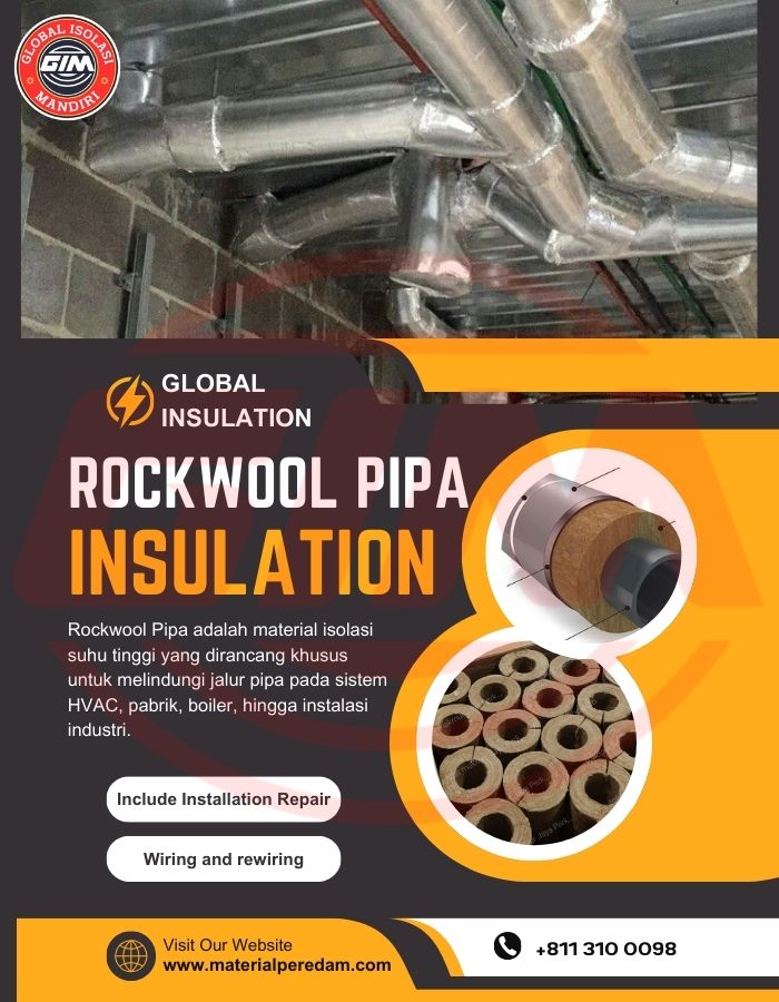 Jual Rockwool Pipa 3" 50mm Ready Stock – Kirim Cepat Seluruh Indonesia 1 Jual Rockwool Pipa 3"