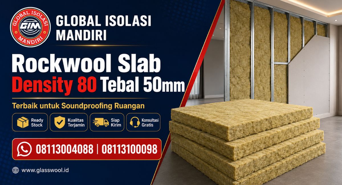 Supplier Rockwool Slab Peredam Jakarta D60 – Harga Murah Kualitas Premium 1 Rockwool Slab Peredam Jakarta