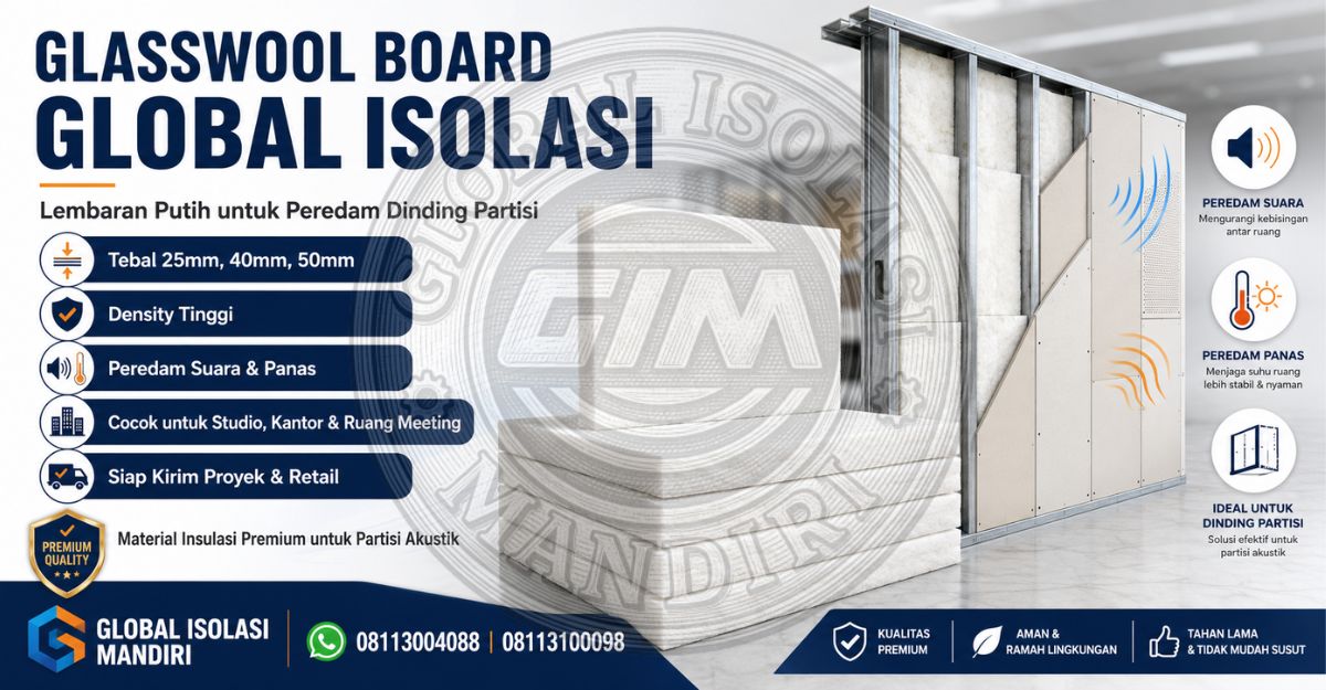 Jual Glasswool Board Putih