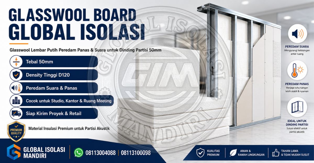 Glasswool Putih Lembaran