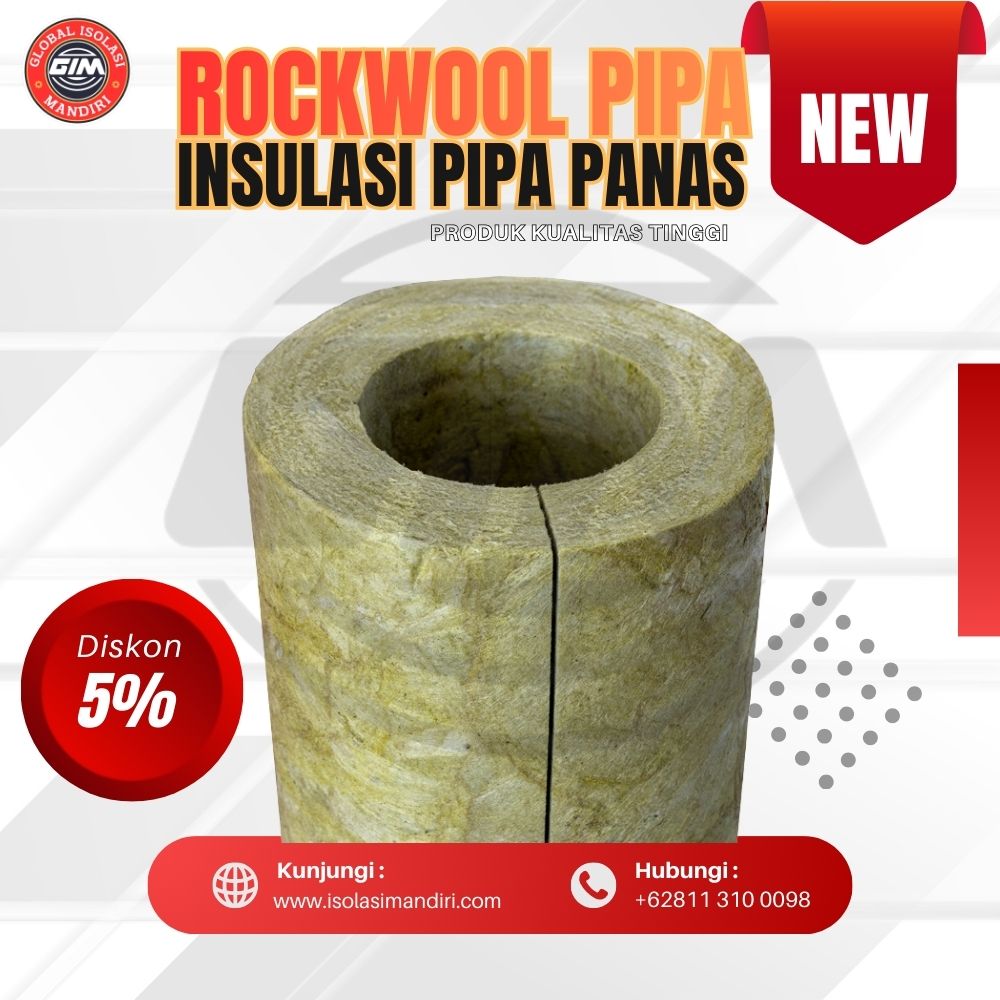 Distributor Rockwool Pipe 50mm Insulation Murah – Ready Stock & Siap Kirim Nganjuk