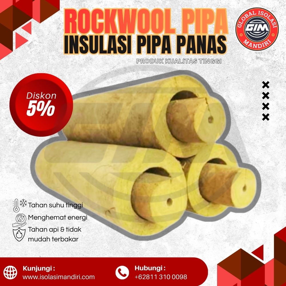 Jual Rockwool Pipa Steam