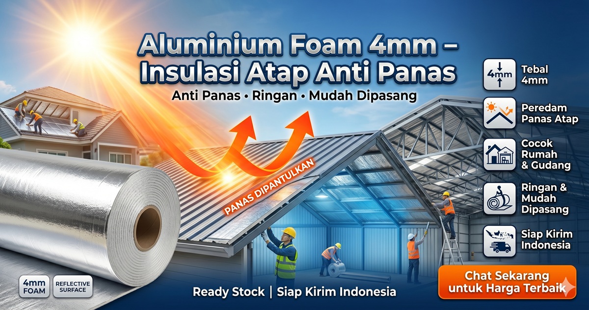Jual Aluminium Foam 3mm Peredam Panas Atap Murah 3 Jual Aluminium Foam 3mm Peredam Panas Atap Murah
