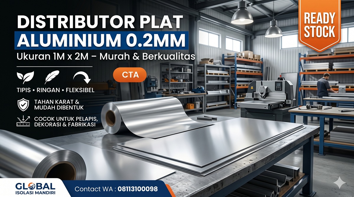 Distributor Plat Aluminium 0.2mm 1m x 2m - Murah 3 Distributor Plat Aluminium 0.2mm 1m x 2m - Murah