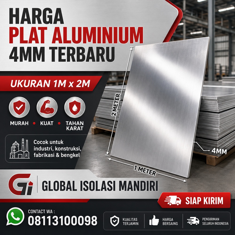 Harga Plat Aluminium 4mm