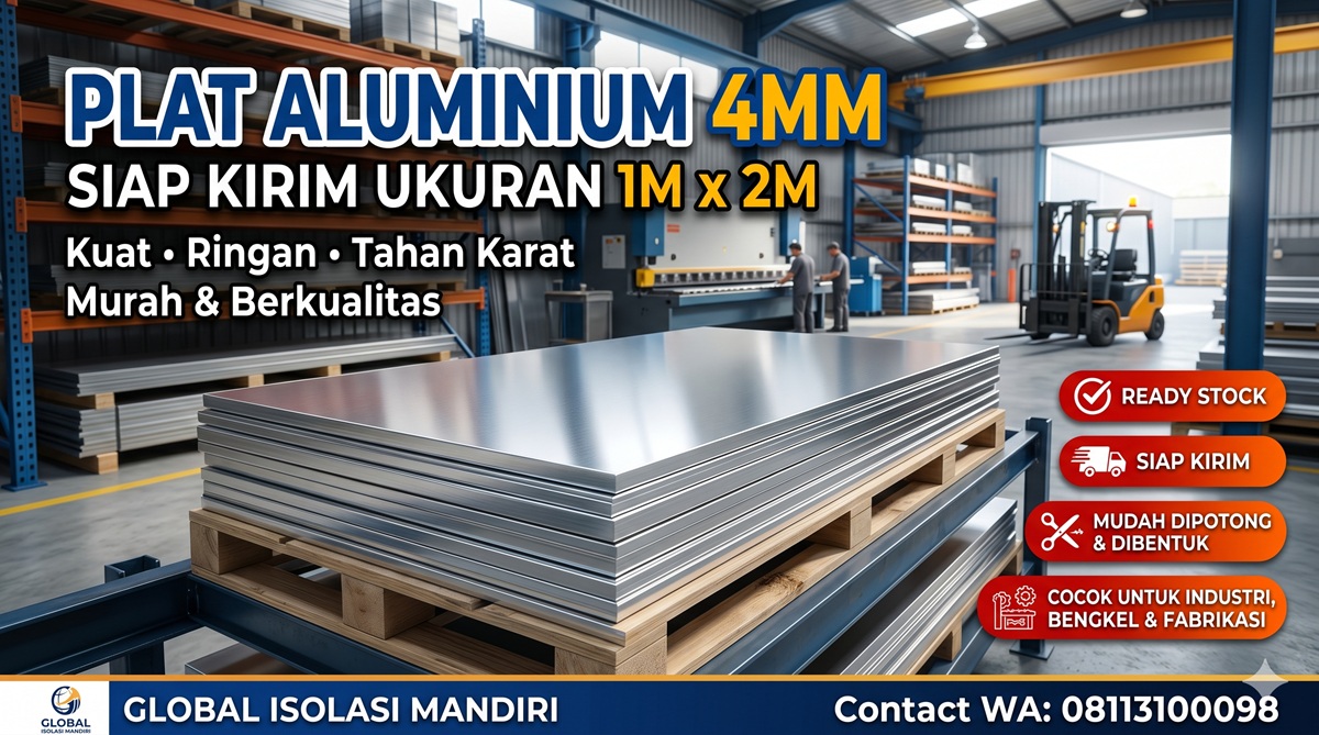 Plat Aluminium 4mm Siap Kirim Ukuran 1M X 2M Murah 3 Plat Aluminium 4mm Siap Kirim Ukuran 1M X 2M Murah
