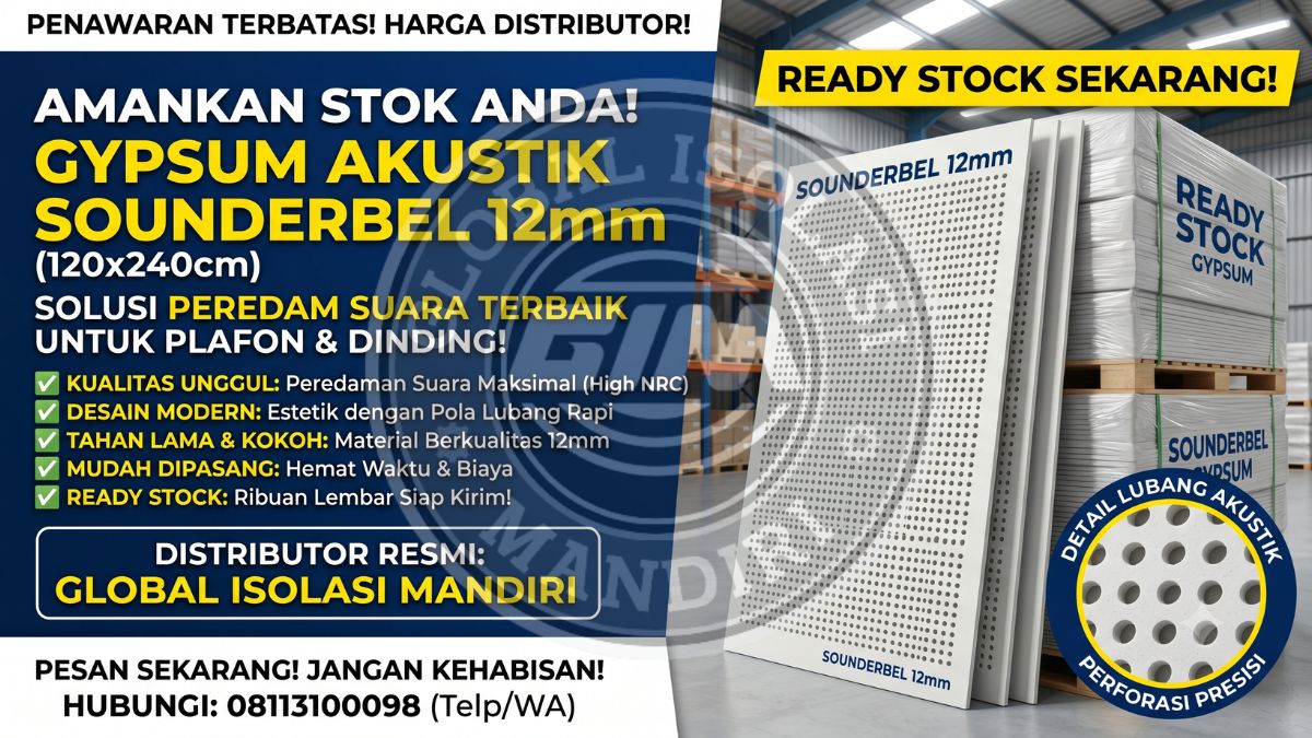 Harga Gypsum Sounderbel 1200x2400mm Tebal 12mm 3 Harga Gypsum Sounderbel 1200x2400mm Tebal 12mm