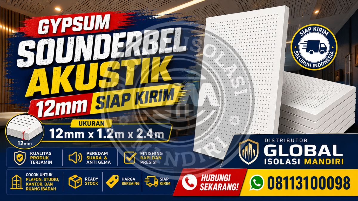 Harga Gypsum Sounderbel 1200x2400mm Tebal 12mm 1 Harga Gypsum Sounderbel