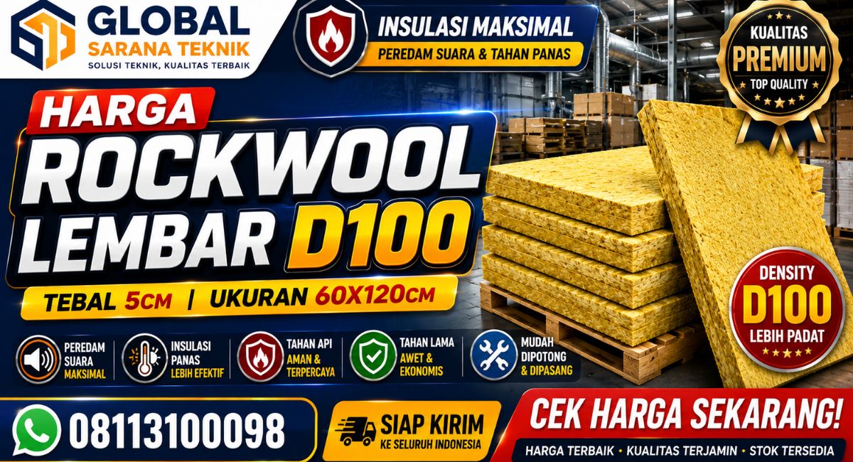 Rockwool Slab D100 Peredam Yogyakarta