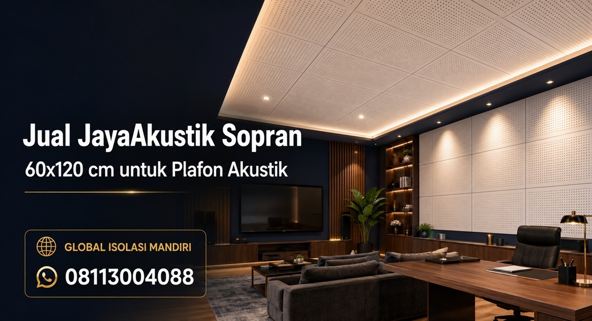 Jual JayaAkustik Sopran 60x120 cm untuk Plafon Akustik Murah