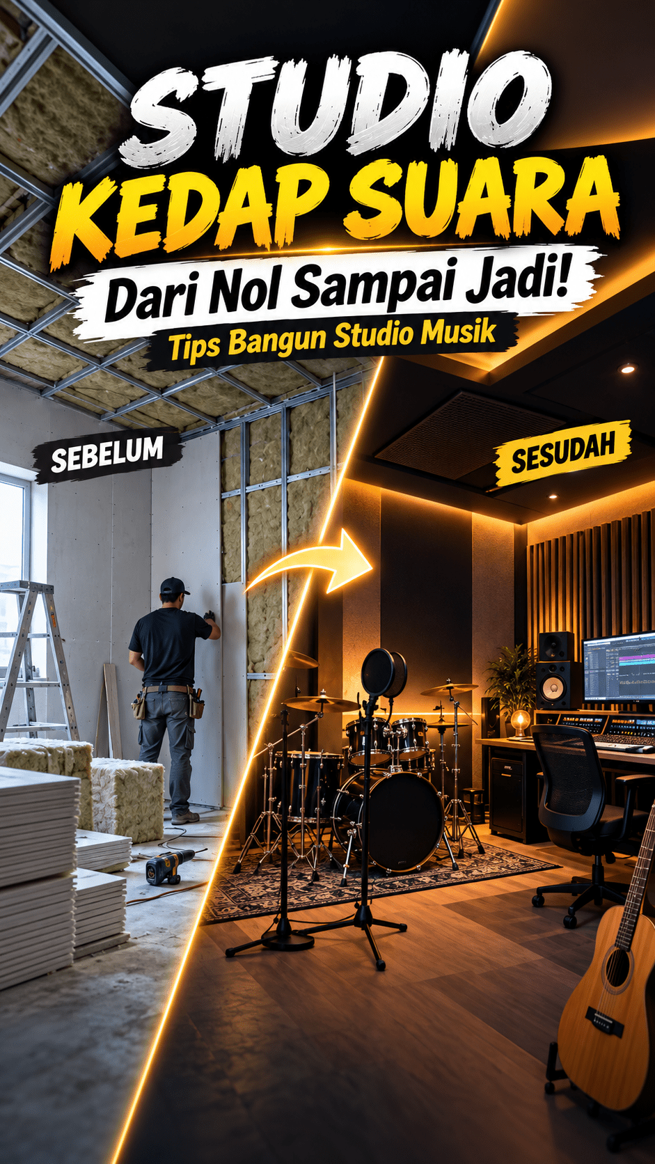 Studio Kedap Suara Bisa Gagal Kalau Salah Material! Ini Cara Hitung & Pilih Peredamnya 1 Studio Kedap Suara