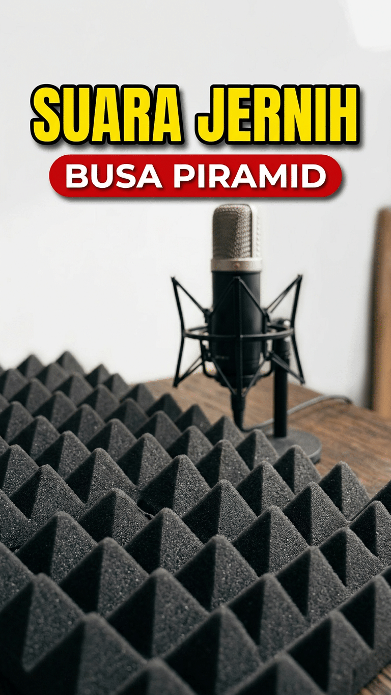 Podcast Masih Bergema? Pasang Busa Piramid 5cm Ini Biar Suara Lebih Jernih! 1 Pasang Busa Piramid