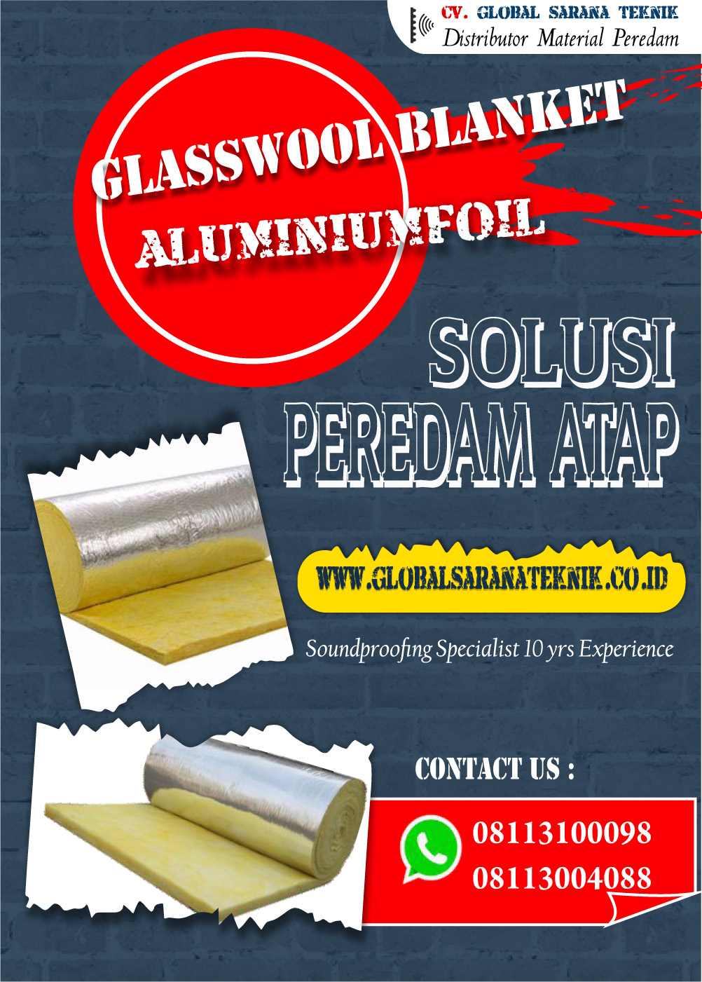 Glasswool Foil 5cm Murah