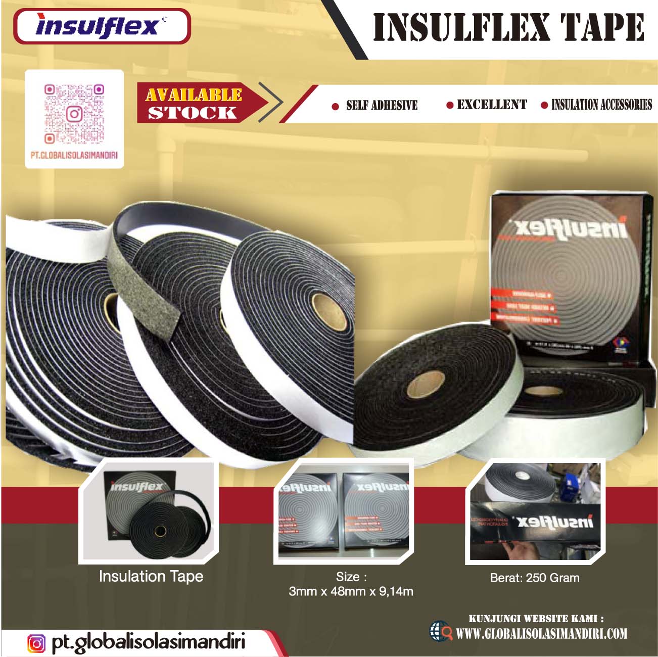 Insulation Tape 2" Insulflex Murah